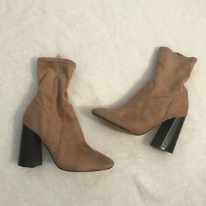 Suede Sock Booties